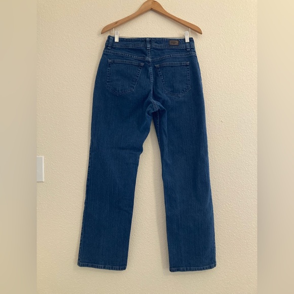 Riders By Lee Dark Wash High Rise Straight Mom Jeans Size 12 Petite - Picture 3 of 5